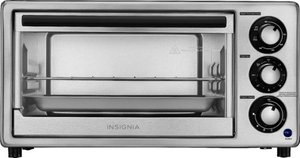 lot 23 image: Insignia - 4-Slice Toaster Oven - Stainless Steel