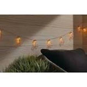 lot 26 image: Hampton Bay 12 ft. 10-Light Battery Operated Metal Indoor Integrated LED String Lights