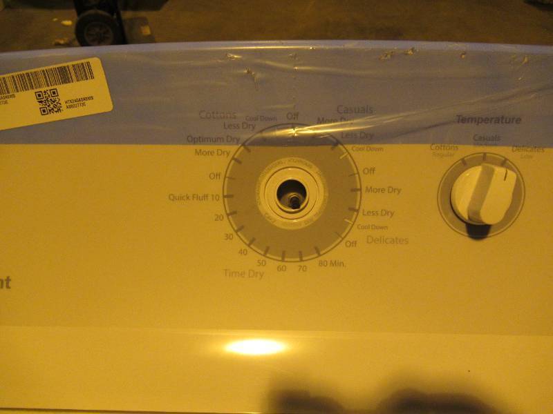 lot 17 image: 6.2 cu. ft. 120 Volt White Gas Vented Dryer by Hotpoint (DAMAGED)