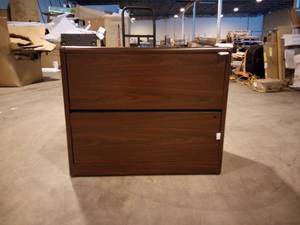 lot 31 image: HON 10762NN 10700 Series Mahogany Two-Drawer Lateral Filing Cabinet - 36 x 20 x 29 12