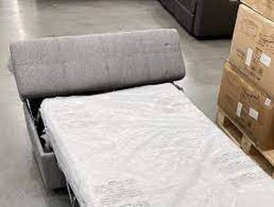lot 38 image: DRAYPER SLEEPER OTTOMAN W Sleeper memory foam in Gray