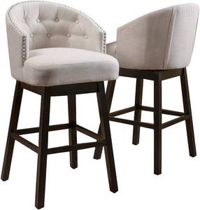 lot 53 image: Christopher Knight Home 295977 Ogden Barstool, 1 Chair, Beige