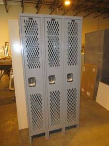 lot 37 image: Heavy-Duty Ventilated (HDV) Stock Lockers - Single Tier 3-Wide (36 x 15 x 78)