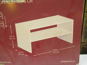 lot 40 image: Selectives 24 in. W White Base Organizer for Wood Closet System