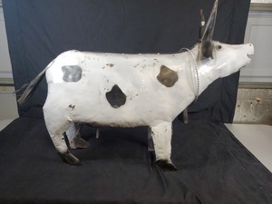 New Large Handmade Recycled Metal Garden Cow