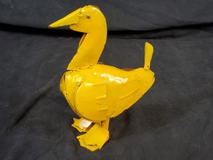 New Handmade Recycled Metal Garden Art Duck