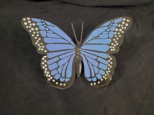 New Large Handmade Recycled Metal Art Butterfly