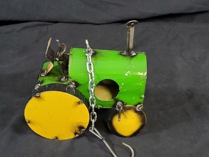 New Handmade Recycled Metal Tractor Birdhouse