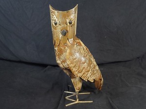 New Handmade Recycled Metal Garden Art Owl