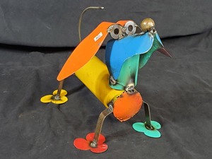 New Handmade Recycled Metal Garden Art Dog  Weiner Dog