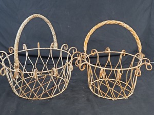 New Handmade Recycled Metal Shabby Chic Style Basket Sets
