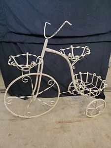 New Large Handmade Recycled Metal Trike Tricycle Planter