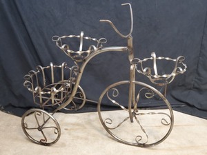 New Handmade Recycled Metal Garden Planter Trike Tricycle