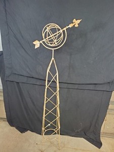 New Large Handmade Recycled Metal Vine Trellis  Armillary