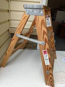 lot 81 image: Werner Folding Step Ladder, 2 Ft. Wooden
