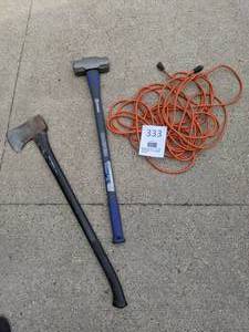 lot 333 image: Get er Done Lot - Long Handle Tools & Extension Cord