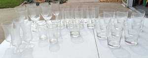 lot 308 image: 34 Piece Glassware Lot - Various Sets