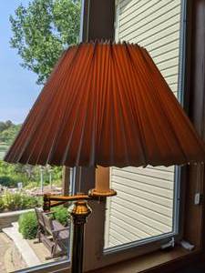 lot 96 image: Brass Floor Lamp with Adjustable Arm