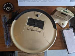 lot 70 image: bObsweep PetHair Robot Vacuum Cleaner and Mop, Champagne wBox