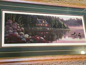 lot 17 image: Besides Still Waters Framed Art By Kim Nordien