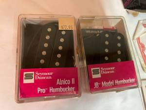 lot 89 image: Guitar Strings, Pics and Two Seymour Duncan Humbuckers