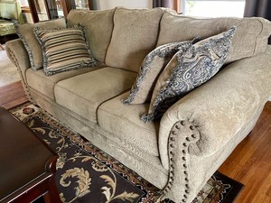 lot 130 image: Upholstered Sofa in Neutral Color