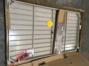 lot 19 image: Stylewell Geneva Mix and Match Rectangular Metal Outdoor Dining Table Model# 1005443228,