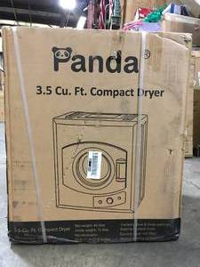 lot 21 image: Panda 3.5 cu. ft. Compact Portable Laundry Dryer, White (review pictures)