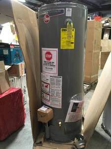 lot 42 image: Rheem Performance Platinum 50 Gal. Tall  36,000 BTU Liquid Propane Tank Water Heater (new but has dents)