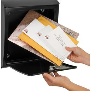 Sienna Black Wall Mount Locking Mailbox by Architectural Mailboxes