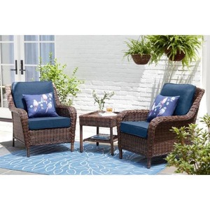 Cambridge Brown Wicker Square Outdoor Side Table The retail $119.00