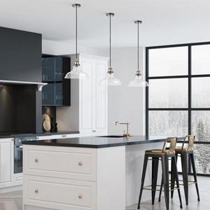 Rockwood 1-Light Dark Bronze Pendant with Clear Glass Shade