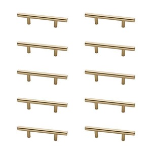 3 in. (76 mm) Center-to-Center Champagne Bronze Bar Drawer Pull (10-Pack) The retail price $59.80