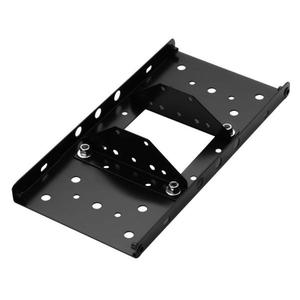 4 in. x 4 in. Post Adapter in Black with 3 Mailbox Mounting Options