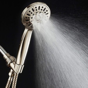 Heads AquaDance Brushed Nickel High Pressure 6 Setting Hand Shower -