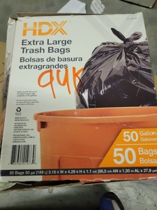 50 Gal. Wave Cut Extra Large Trash Bags (100-Count)