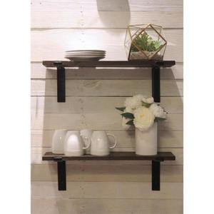 12 in. Black Steel Shelf Bracket for Wood Shelving