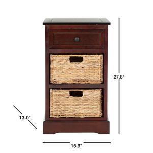Carrie Dark Cherry Storage Side Table the retail price $117.49