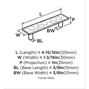 Kamari 3-34 in. (96 mm) Satin Nickel Drawer Pull 10 pack