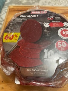 5 in. 60-Grit SandNet Disc with Free Application Pad - 50 Discs Plus 10 Free Discs