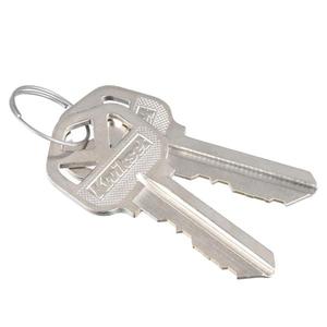 Dakota Satin Nickel Single Cylinder Door Handleset with Polo Door Knob Featuring SmartKey Security