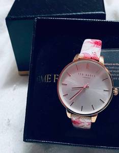 Ted Baker TE50272014 Rose-Gold Tone & Floral Graphic Leather Band