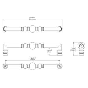 12-58 in. (320 mm) Center-to-Center Brushed Nickel Traditional Drawer Pull The retail price $39.45