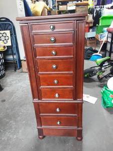 Jewelry Armoire & Contents (Beading & Related) 16x11x40