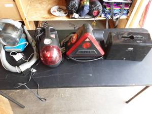 Black & Decker Dust Buster, Air Compressor, Hazard Light, Paper Towel Holder & Pump