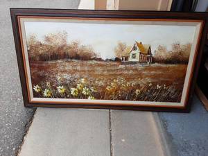 Vintage Farm House Sofa Print 51x31