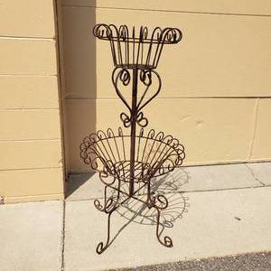 Ornamental Iron Plant Stand 48 Tall