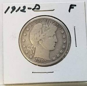 lot 05 image: 1912-D BARBER HALF DOLLAR