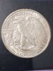 lot 17 image: 1945-D WALKING LIBERTY HALF DOLLAR