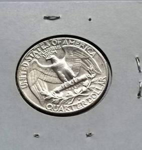 lot 27 image: 1964-D WASHINGTON SILVER QUARTER bu-unc